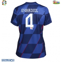 Kroatia Josko Gvardiol #4 Bortedrakt Dame EM 2024 Kortermet